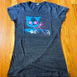 Laser eyed cat t-shirt, size xl